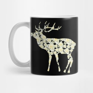 deer stag roses flower wild animal hunting rose bloom Mug